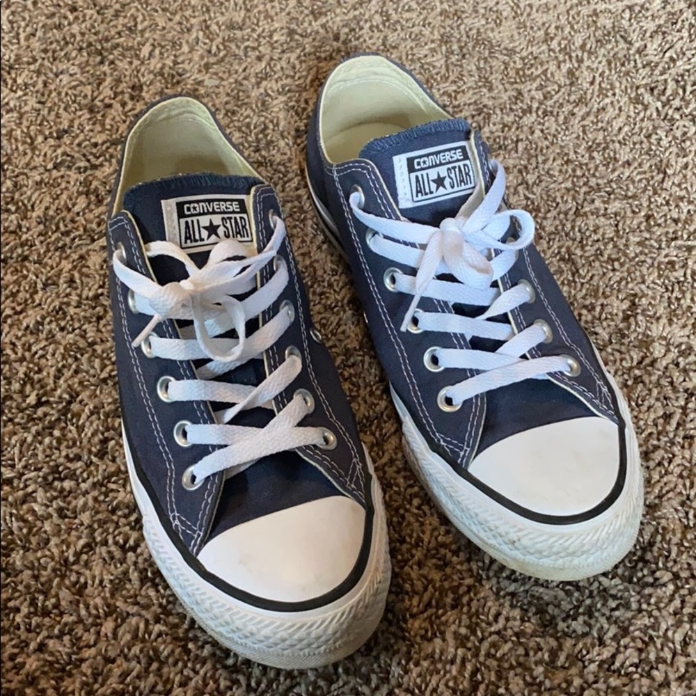 Navy Blue Converse All Star Canvas Sneakers